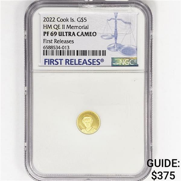 2022 Cook Is. 1st Release $5 NGC PF69 UC