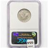 Image 2 : 1925 Walking Liberty Quarter NGC AU55