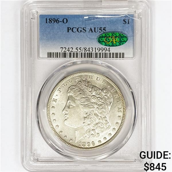1896-O CAC Morgan Silver Dollar PCGS AU55