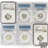 Image 1 : (6) Silver Mercury Dimes PCGS,NGC MS1941-S - 1944