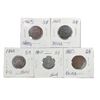 Image 1 : (5) Varied US Coinage (1864, (2) 1865, 1867, 186