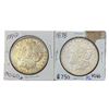 (2) Morgan Silver Dollars (1878, 1892)