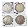 (4) Morgan Silver Dollars (1888-S, 1894-S, 1896-
