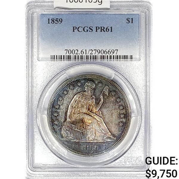 1859 Seated Liberty Dollar PCGS PR61