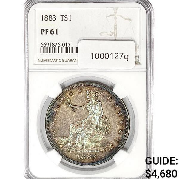 1883 Rare Gold Dollar NGC PF61