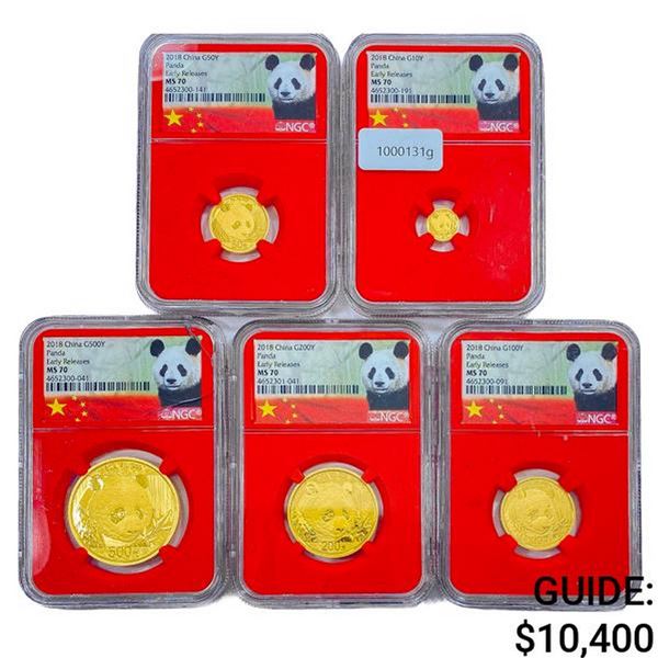 2018 China Gold Set 2.01oz NGC MS70