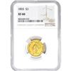 Image 1 : 1855 $3 Gold Piece NGC XF40