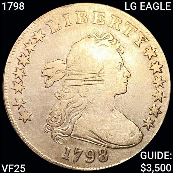 1798 LG EAGLE Draped Bust Dollar NEARLY UNCIRCULAT