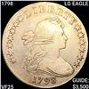 1798 LG EAGLE Draped Bust Dollar NEARLY UNCIRCULAT