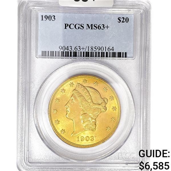 1903 LH $20 Double Eagle PCGS MS63+