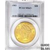Image 1 : 1903 LH $20 Double Eagle PCGS MS63+