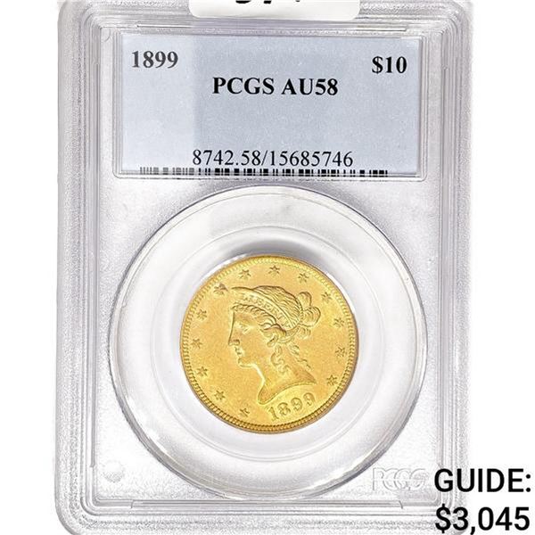 1899 Liberty Head $10 Gold Eagle PCGS AU58