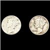 Image 1 : (2) Mercury Dimes (1924-S, 1927-S) NICELY CIRCULA