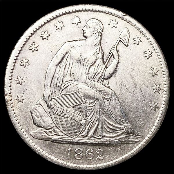 1862-S Seated Liberty Half Dollar UNCIRCULATED