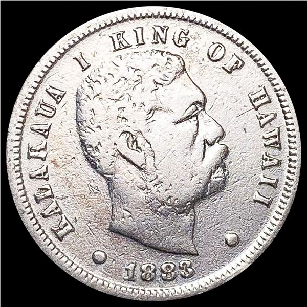 1883 Kingdom of Hawaii Dime LIGHTLY CIRCULATED