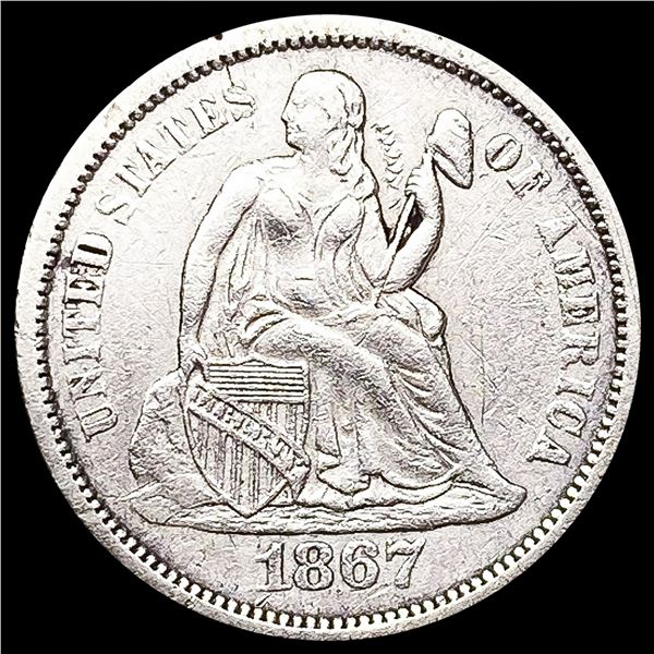 1867-S Seated Liberty Dime UNCIRCULATED