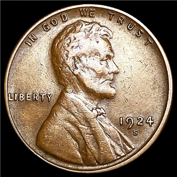 1924-S Wheat Cent NICELY CIRCULATED