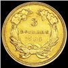 Image 2 : 1854 $3 Gold Piece CLOSELY UNCIRCULATED