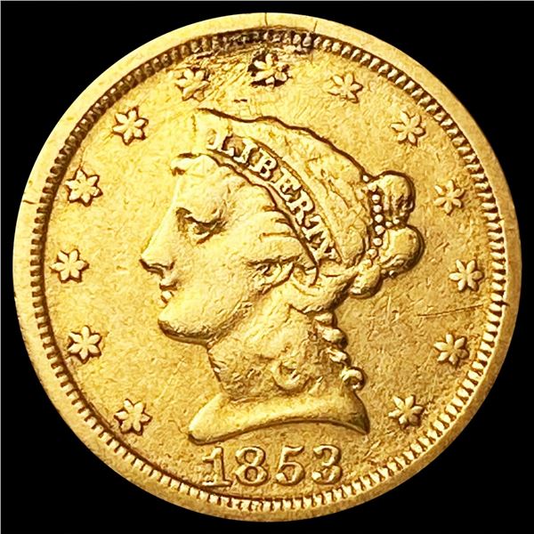 1853 $2.50 Gold Quarter Eagle NICELY CIRCULATED