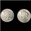 Image 1 : (2) 1922 S & D Peace Silver Dollars CLOSELY UNCIRC