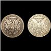 Image 2 : (2) 1890-CC Morgan Silver Dollars NICELY CIRCULATE