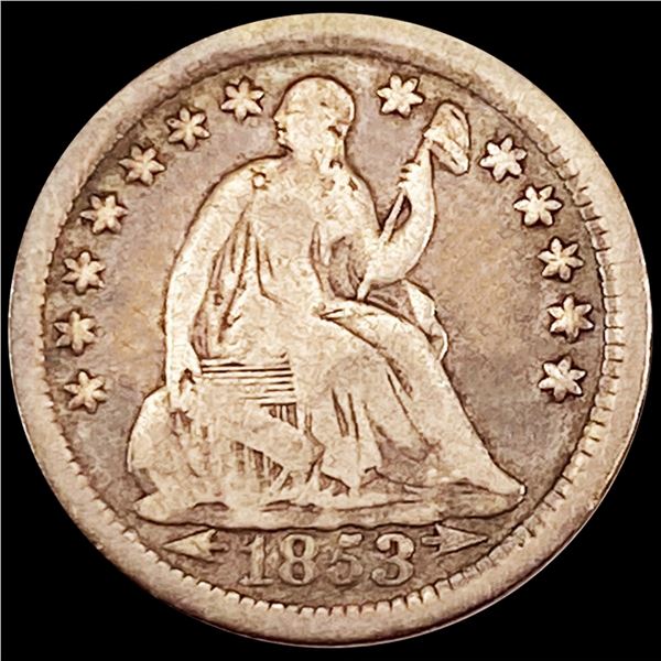 1853-O Arws Seated Liberty Half Dime NICELY CIRCUL