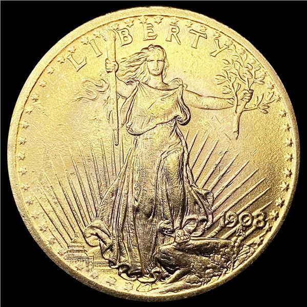 1908 $20 Gold Double Eagle UNCIRCULATED