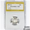 Image 1 : 1918-S Mercury Silver Dime PGA MS65+ FSB