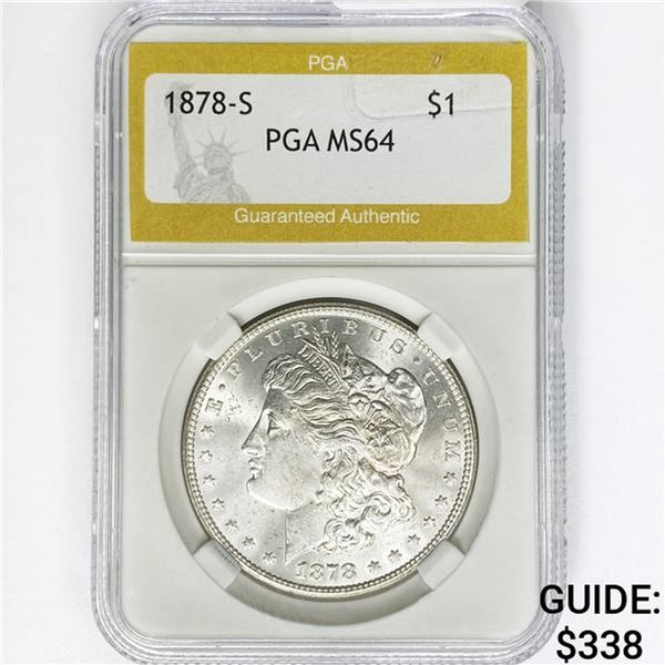 1878-S Morgan Silver Dollar PGA MS64