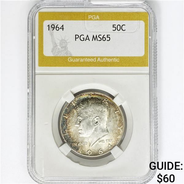 1964 Kennedy Half Dollar PGA MS65