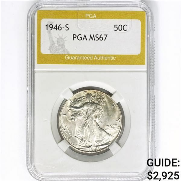 1946-S Walking Liberty Half Dollar PGA MS67