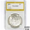 Image 1 : 1881 Morgan Silver Dollar PGA MS65