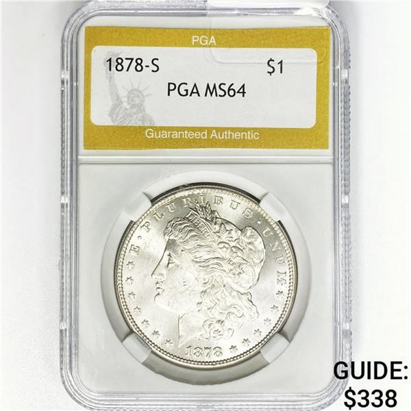 1878-S Morgan Silver Dollar PGA MS64