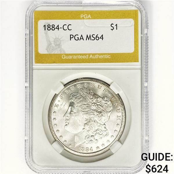 1884-CC Morgan Silver Dollar PGA MS64