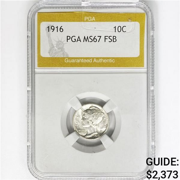 1916 Mercury Silver Dime PGA MS67 FSB