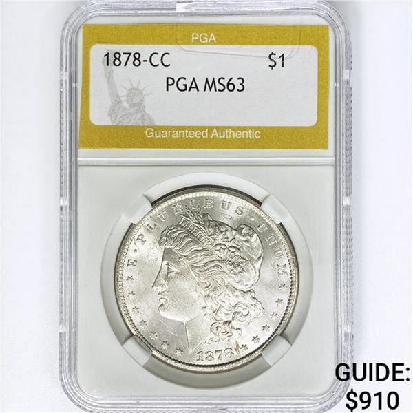 1878-CC Morgan Silver Dollar PGA MS63