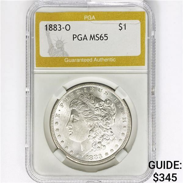 1883-O Morgan Silver Dollar PGA MS65