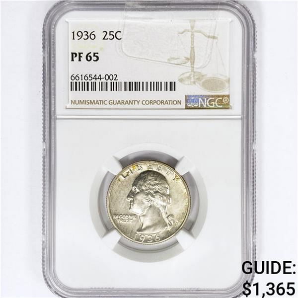 1936 Washington Silver Quarter NGC PF65