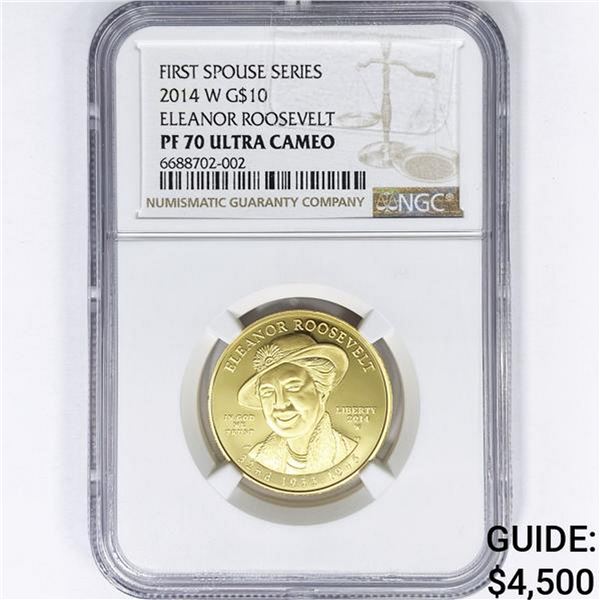 2014-W US 1oz Gold Roosevelt $10 NGC PF70 UC