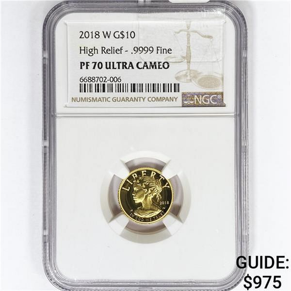 2018-W US Commem 1/10oz Gold $10 NGC PF70 UC HR