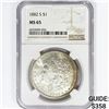 Image 1 : 1882-S Morgan Silver Dollar NGC MS65