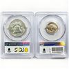 Image 2 : (2) 1 5C, 1 50C PCGS MS 1938-1962