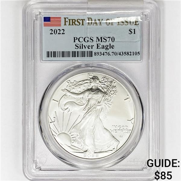 2022 American 1oz Silver $1 Eagle PCGS MS70