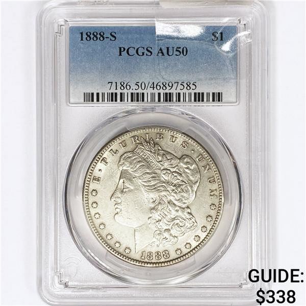 1888-S Morgan Silver Dollar PCGS AU50