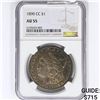 Image 1 : 1890-CC Morgan Silver Dollar NGC AU55