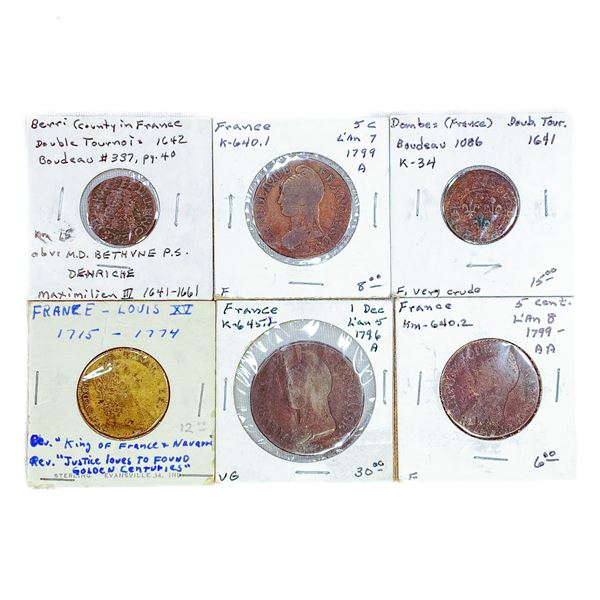1641-1799 Foreign Coinage (6 Coins)