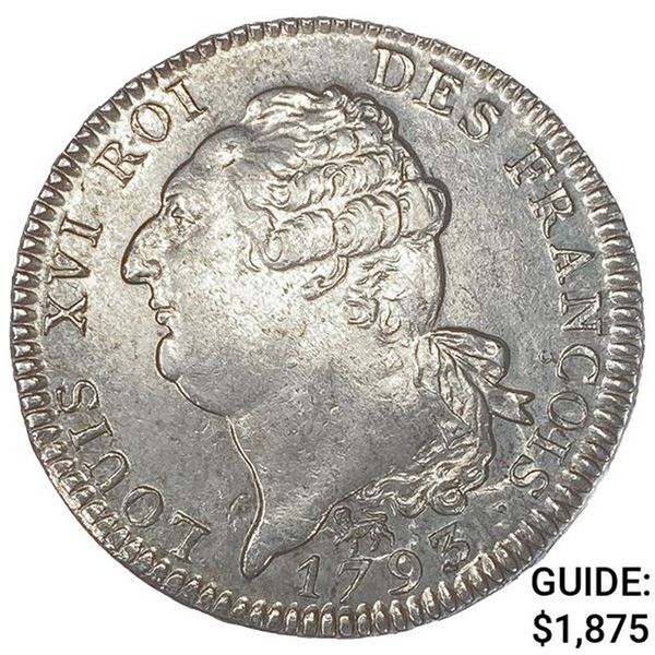 1793 France Silver Ecu