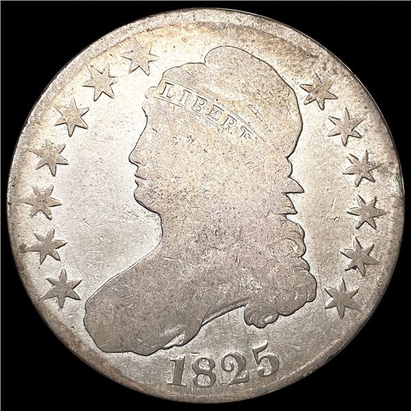 1825 Capped Bust Half Dollar NICELY CIRCULATED