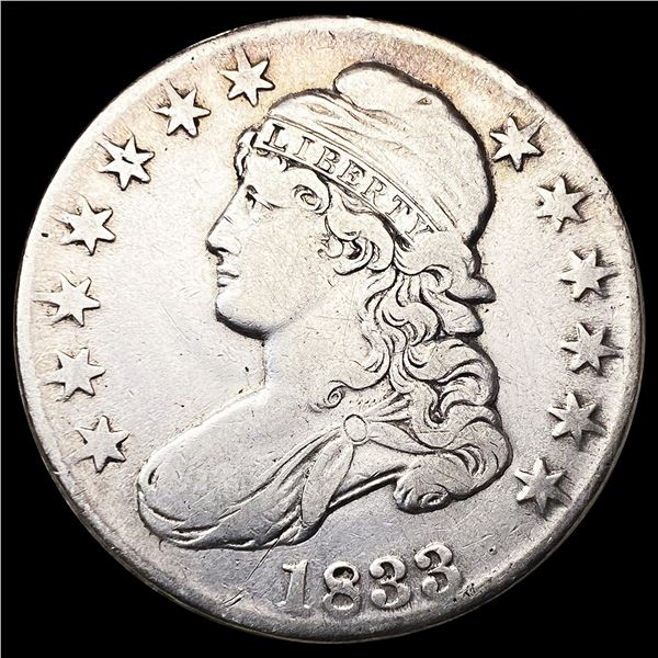 1833 Capped Bust Half Dollar LIGHTLY CIRCULATED