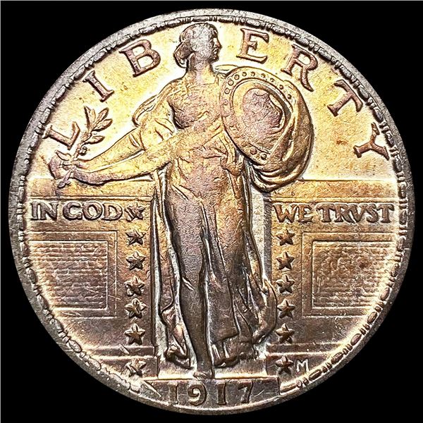 1917 T2 Standing Liberty Quarter NEARLY UNCIRCULAT